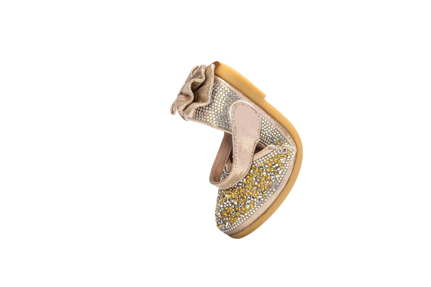 Girls Gold Glitter Party Shoes – Sparkly Mary Jane Dress Shoes | Moonlight - Gold
