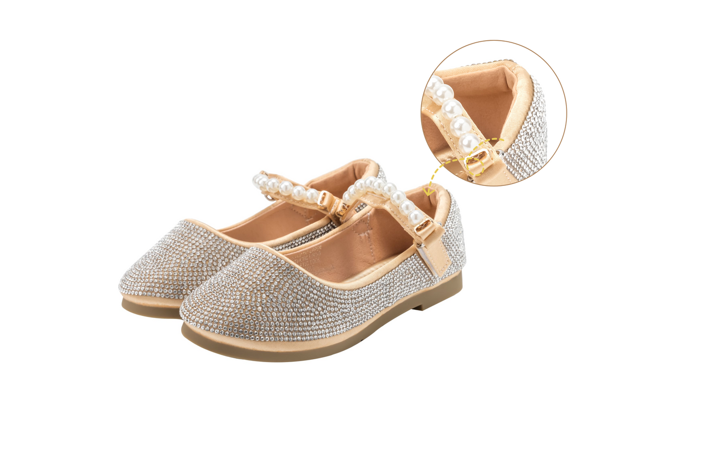 Girls Gold Sparkly Shoes – Glitter Mary Jane Dress Shoes | Glory - Gold